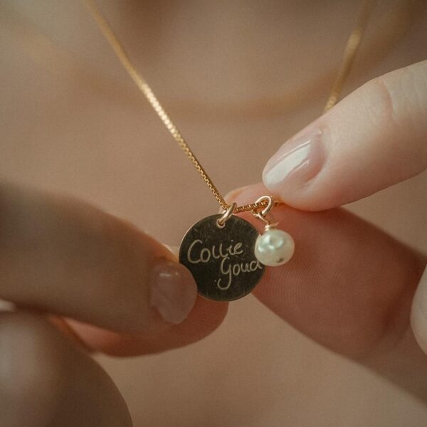 Ketting handschrift parel